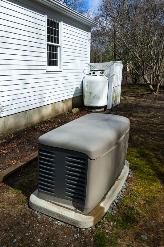 Residential Backup Generator in a Yard